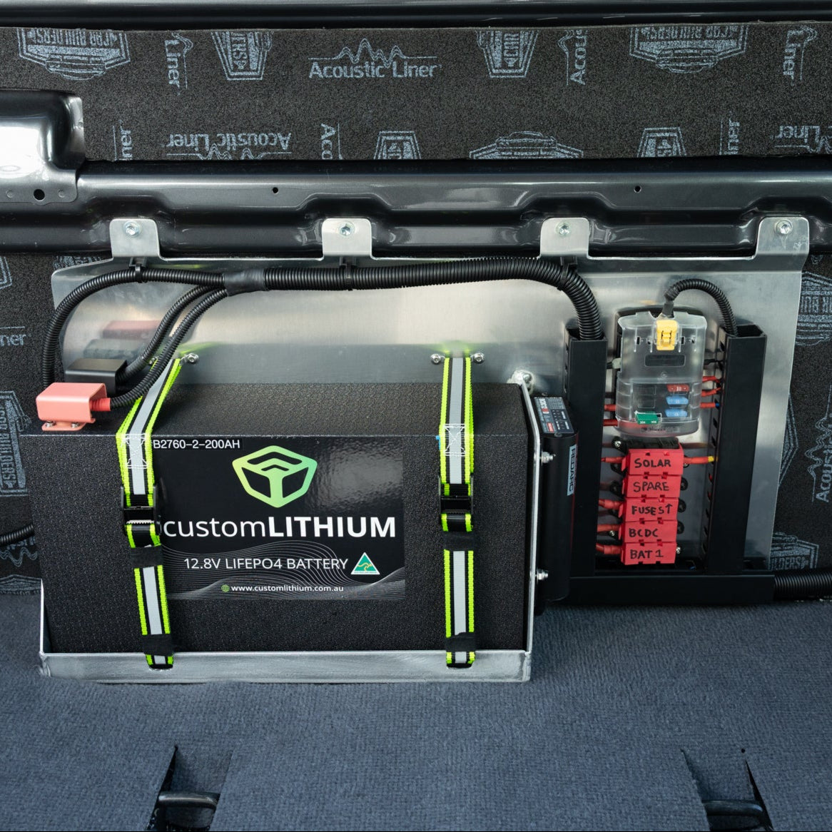 Rear Seat 200AH Lithium Battery Kit.