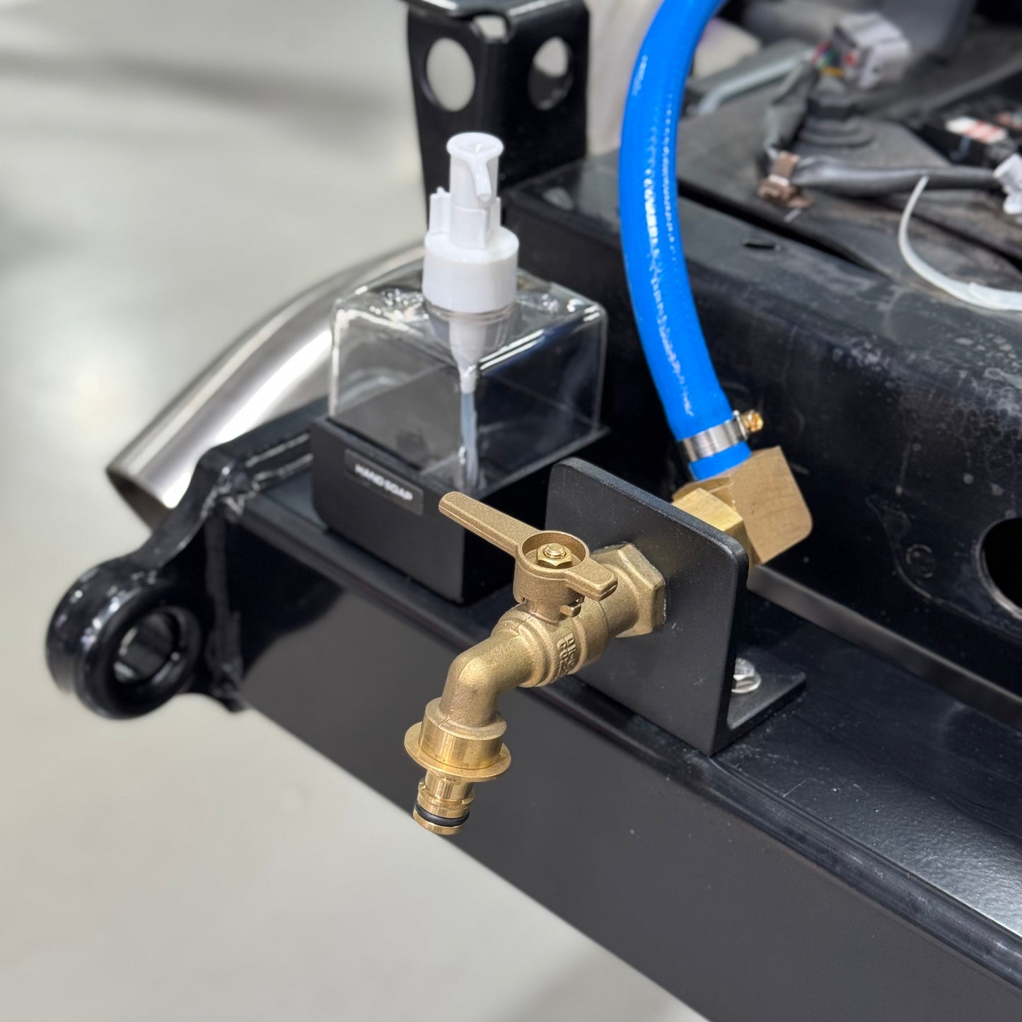 Brass Tow Bar Tap & Hand Soap Dispenser