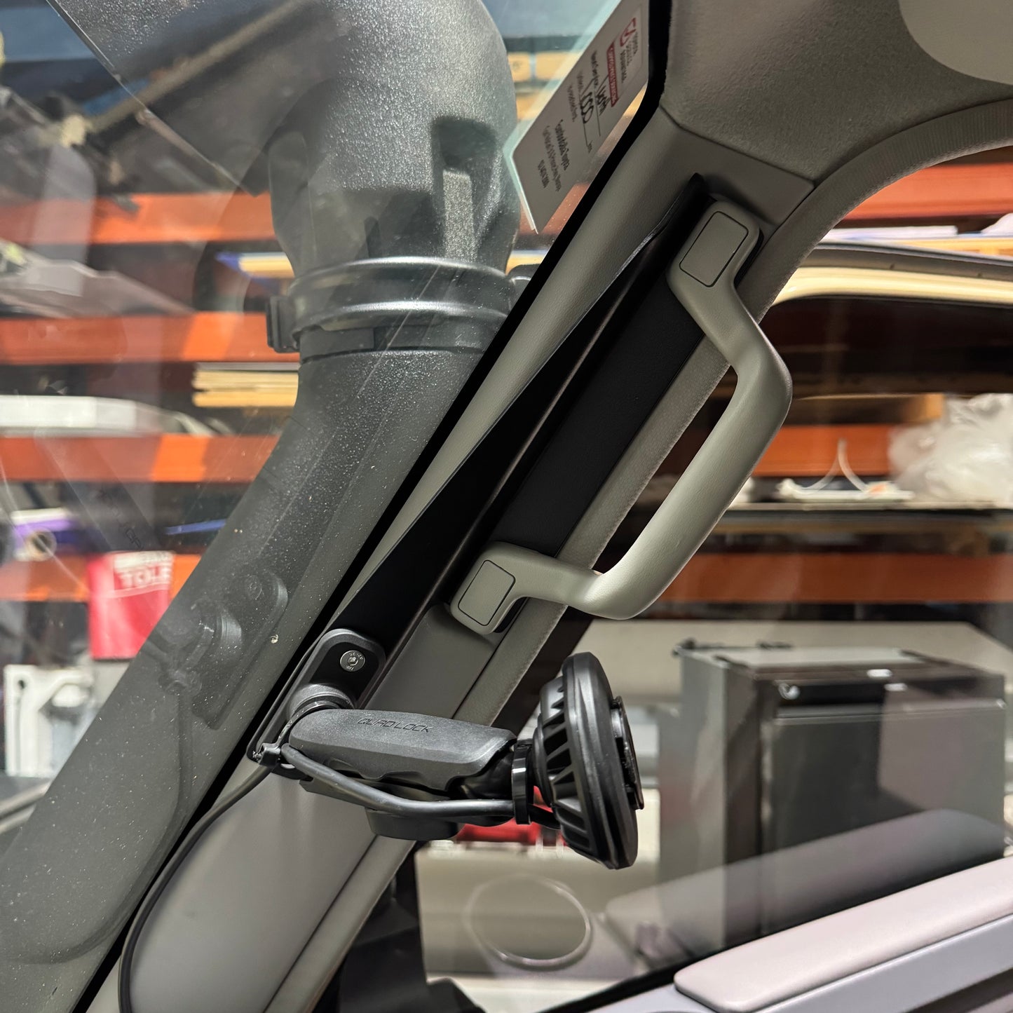 A-Pillar Mounted Quadlock Phone Holder/Charger