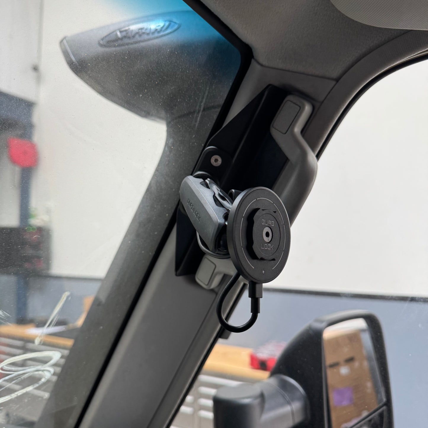 A-Pillar Mounted Quadlock Phone Holder/Charger