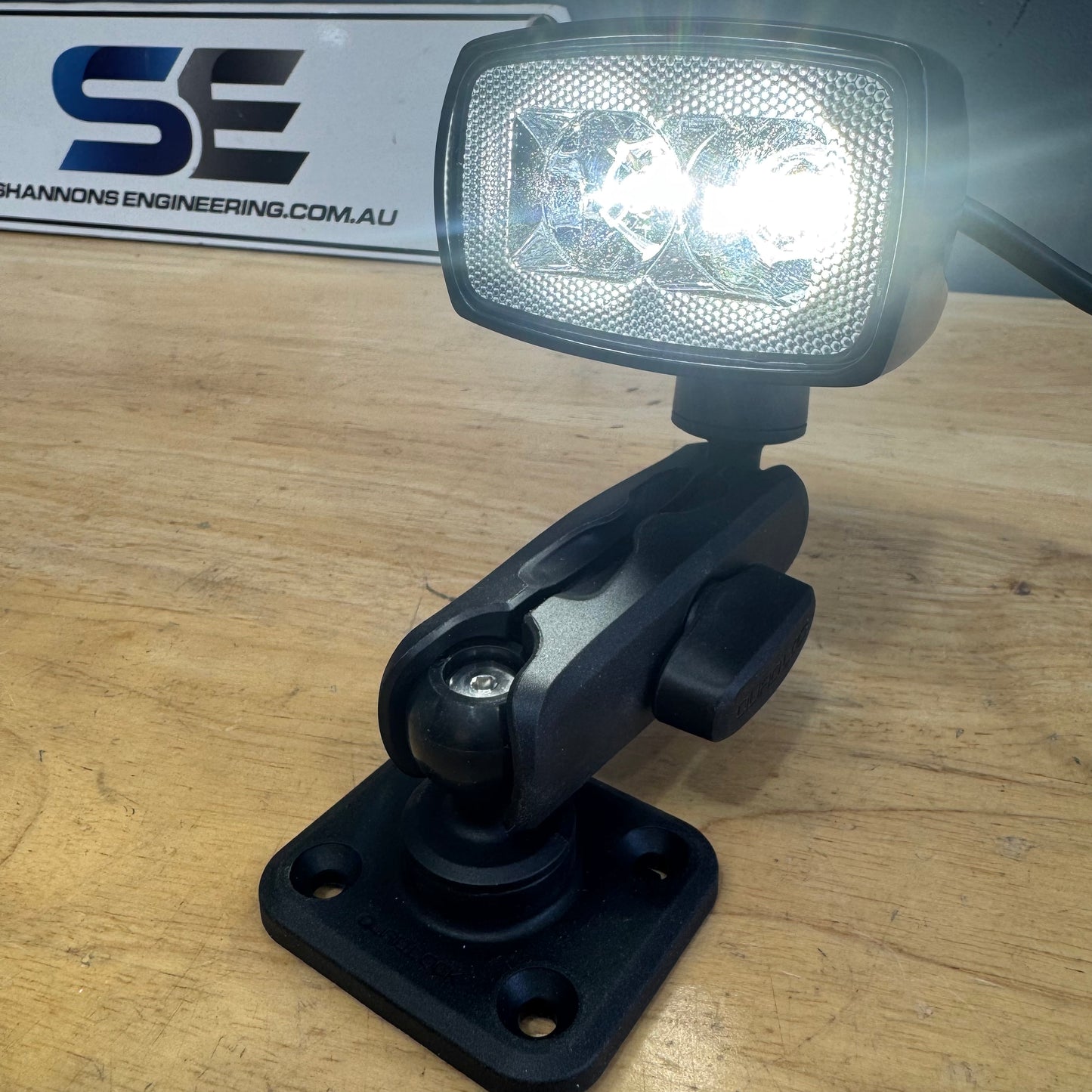 LED 10W Flood Light on Quadlock Mount Gimble - Type 1