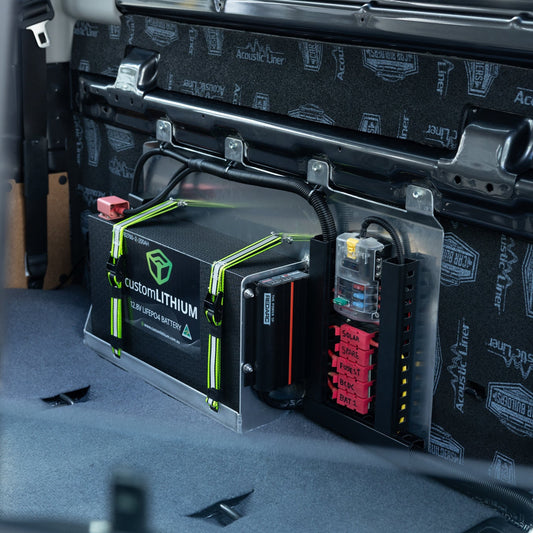 Rear Seat 200AH Lithium Battery Kit.
